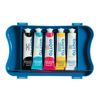 Boîte 5 tubes (21ml) de gouache extra-fine Giotto
