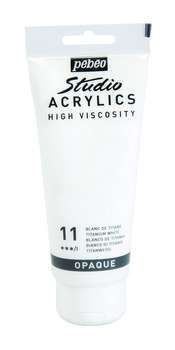 Studio Acrylics : 100ml blanc titane