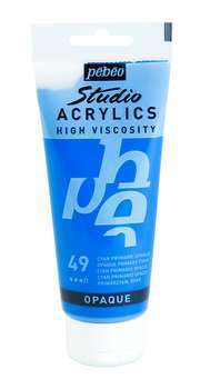 Studio Acrylics : 100ml cyan primaire opaque