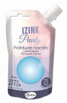 Peinture Izink pearly bleu ciel