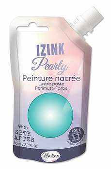 Peinture Izink pearly vert menthe