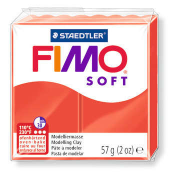 Pâte Fimo soft, 57 g : rouge indien