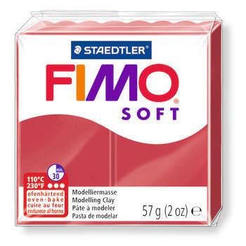 Pâte Fimo soft, 57 g : rouge