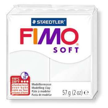 Pâte Fimo soft, 57 g : blanche