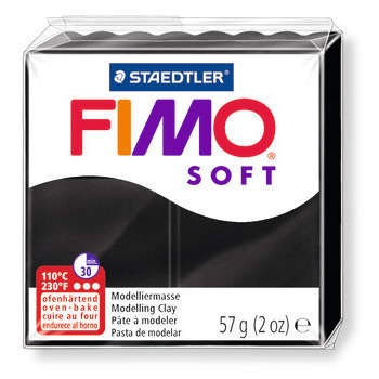 Pâte Fimo soft, 57 g : noire