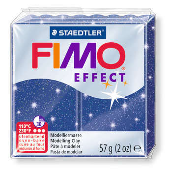Pâte Fimo effect 57 g : pailletté bleu