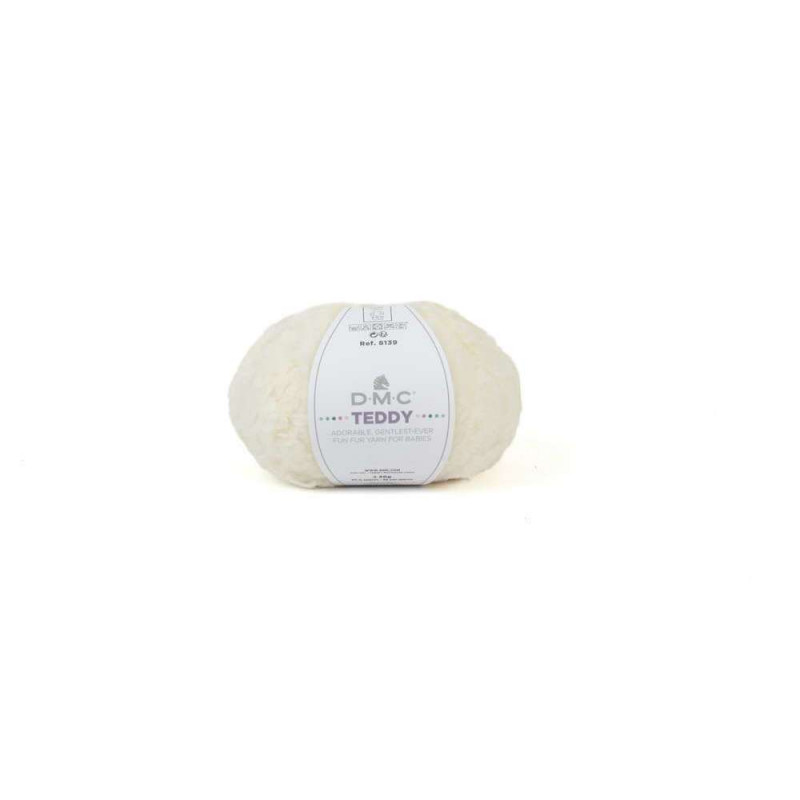Pelote Teddy n° 318 100 % polyamide crème - 50 g