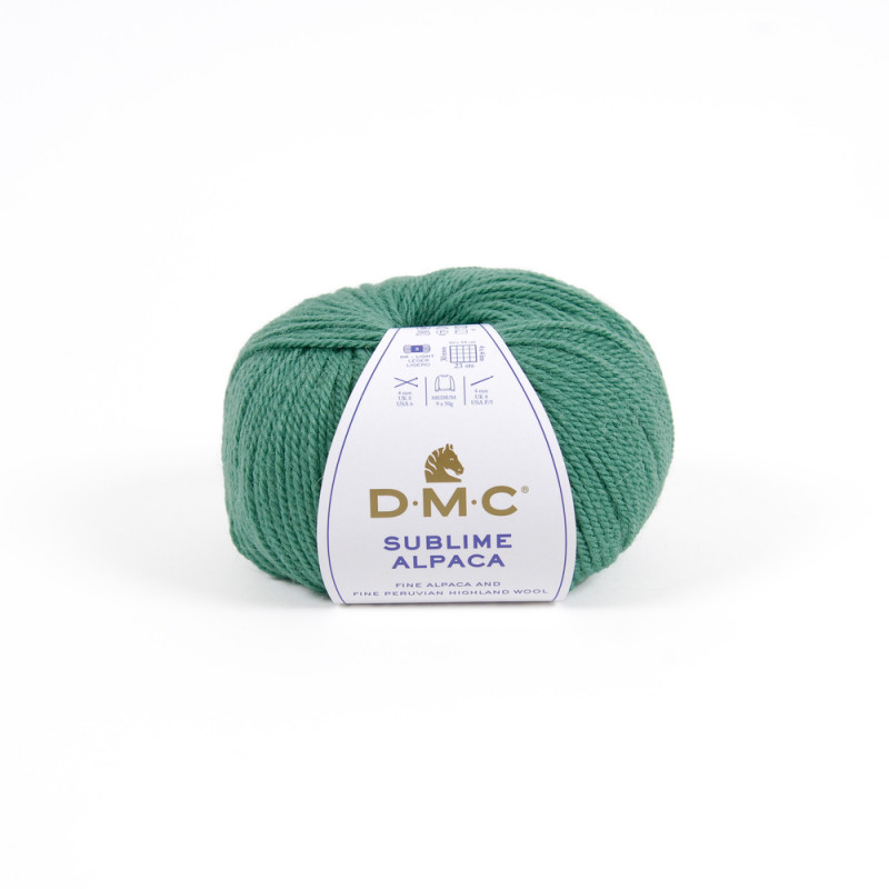 Pelote Sublime Alpaga et laine, coloris vert 871 -