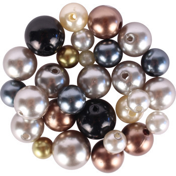 Perles nacrées : plastique, tendance, 8mm