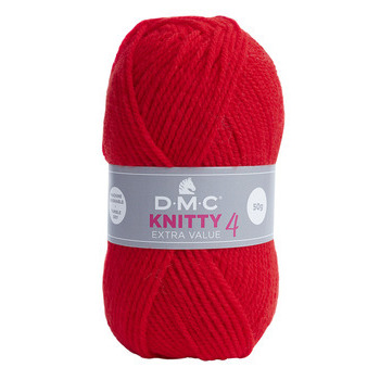 Pelote à tricoter Knitty 4 en acrylique coloris ro