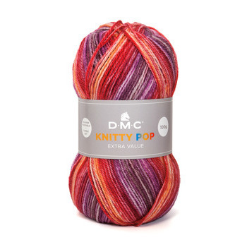 Pelote DMC Knitty Pop en acrylique coloris orange