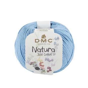 Pelote Natura fil 100 % coton coloris bleu - 100 g