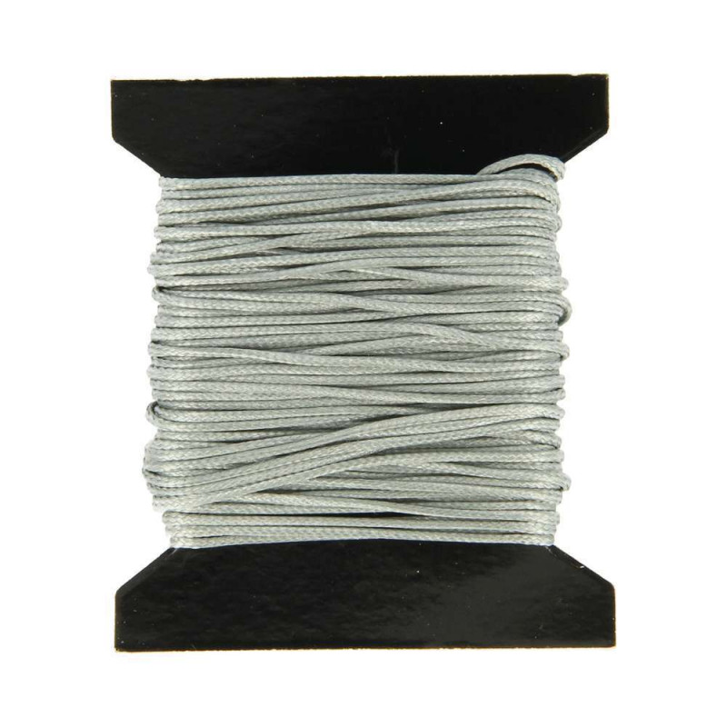 Cordon ciré argenté 1mm x 10m