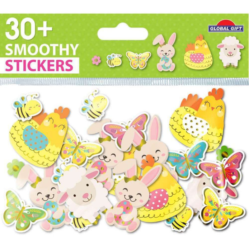 30 Stickers Mousse Smoothy 15x8cm