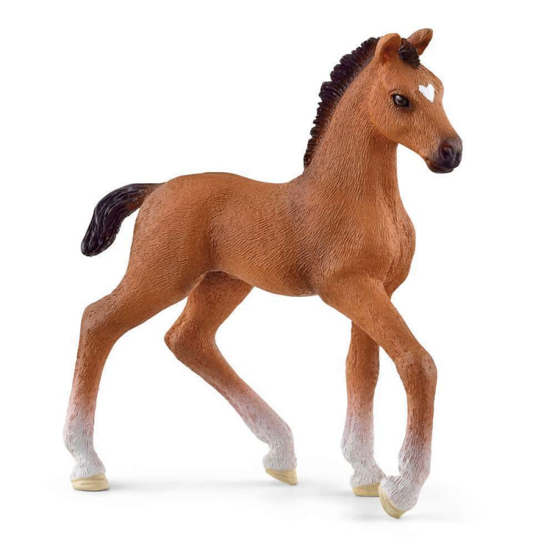 Figurine de poulain Oldenbourg pour enfant en plas