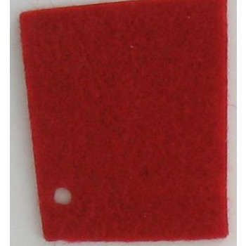 Coupon feutrine rouge, 30x30cmx2mm