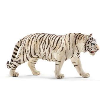 Figurine tigre blanc mâle en plastique injecté  1