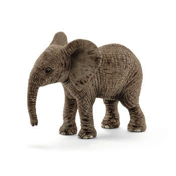 Figurine éléphanteau dAfrique en plastique inject