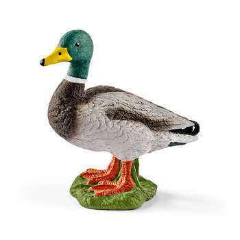 Figurine canard Colvert en plastique injecté  5x4