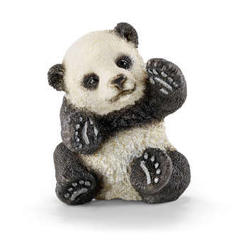 Figurine bébé panda jouant en plastique injecté 