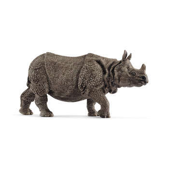 Figurine rhinocéros indien en plastique - 13,9x4,4