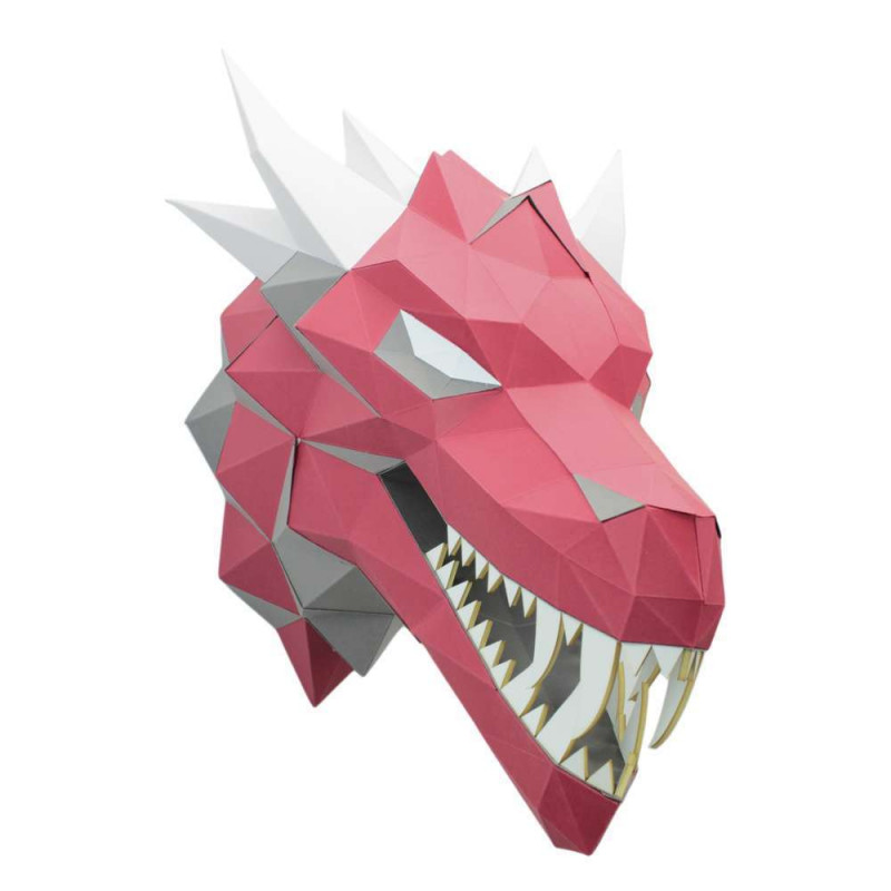 Trophée dragon en 3D rouge