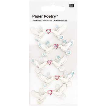 Autocollants 3D colombes