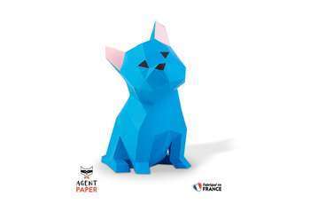 Trophée baby chiot bleu en 3D