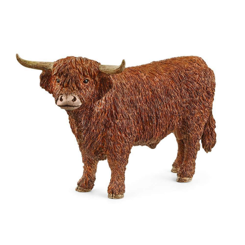 Figurine de taureau Highland pour enfant en plasti