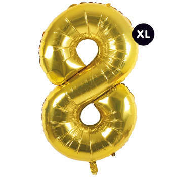 Ballon en aluminium doré chiffre 8