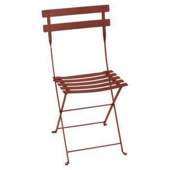 Chaise bistrot pliante : acier, ocre, h.82cm