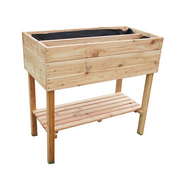 Potager sur pieds, en bois de mélèze huilé - L. 10