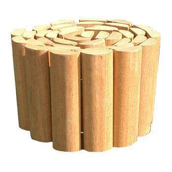 Bordure rouleau, en bois exotique - l. 180 x H. 20