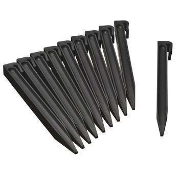 Ancres pour bordure de jardin - noir, H26,7x1,9x1,