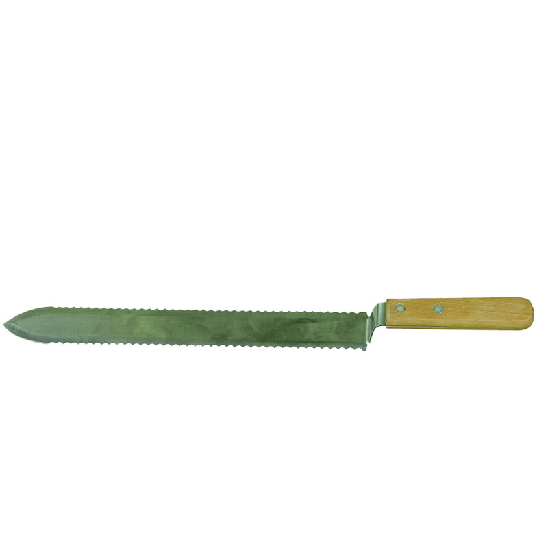 Couteau à désoperculer avec 2 côtés dentelés et ma