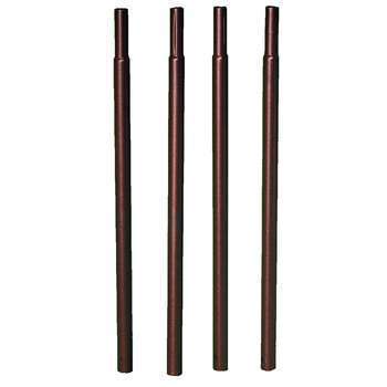 Tubes ronds en acier à enfoncer x4, coloris fer vi