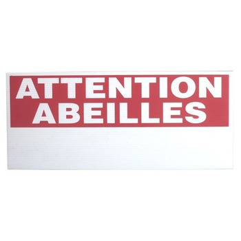 Panneau ECO Attention abeilles : L30xl17 cm