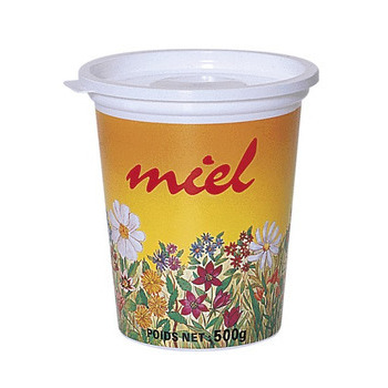 Pot miel champêtre 500g:plastique opaque x10
