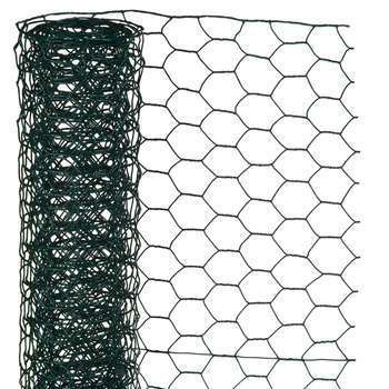 Grillage : hexagonal, acier, vert, 500x100cm