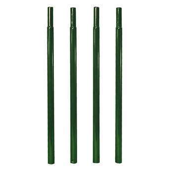 Pack 4 tubes rond 20mm à enfoncer vert sapin 45 cm