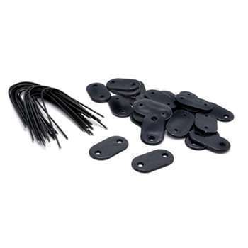 Set de fixation (x26), anthracite (attache + brin