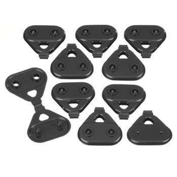 Clips de fixation (x10) en polypropylène, anthraci