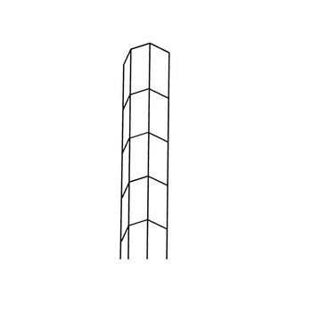 Colonne grille : acier, marron, l.25xh.82cm