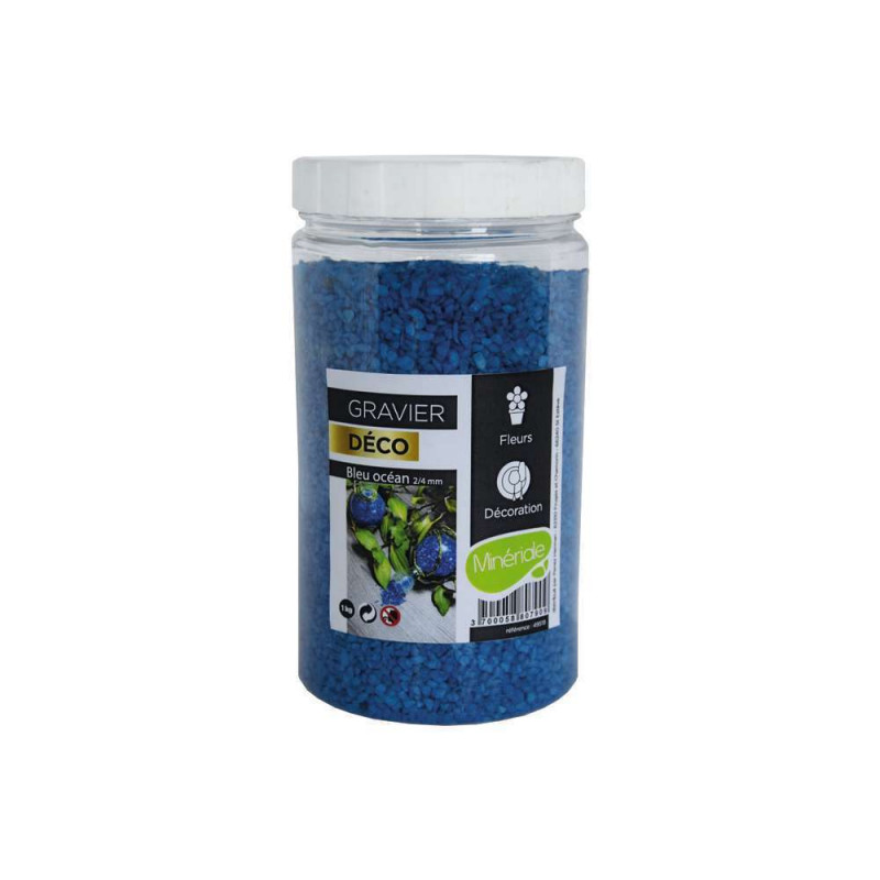 Gravier bleu océan 2/4 mm - Pot 1kg