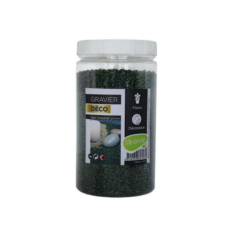 Gravier vert tropical 2/3 mm - Pot 1kg
