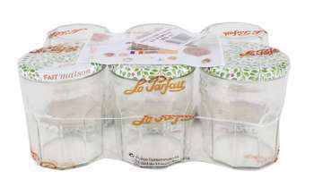 Pack de 6 pots à confiture de 385ml avec couvercle
