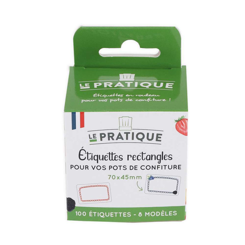 Boîte de 100 étiquettes rectangle pour pots de con