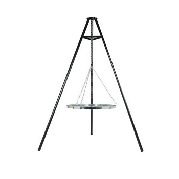 Barbecue grill à suspendre Tripod en acier noir -
