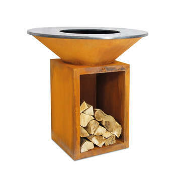 Brasero plancha Classic Storage 100 en acier corte