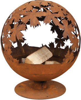 Brasero au bois en acier L 58 x l 55,8 x H 65,2 cm